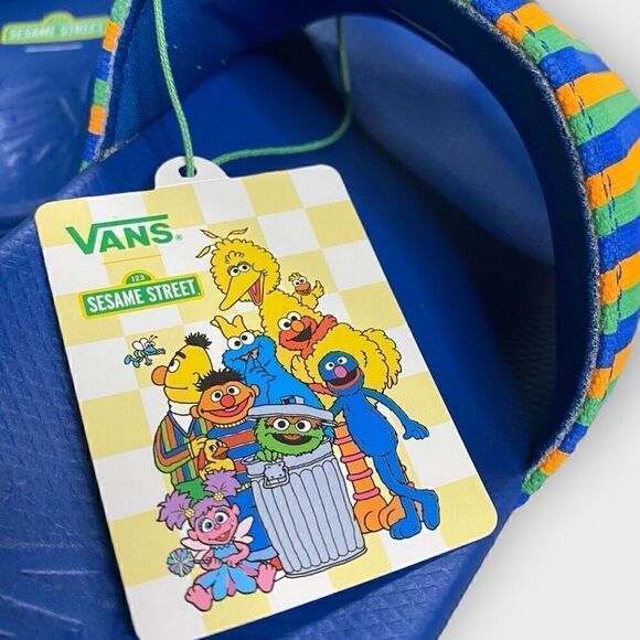 Vans x Sesame Street Bert and Ernie La Costa Slides Mens size 7 Rare New - Picture 8 of 10